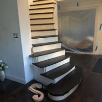 Curved stair remodel